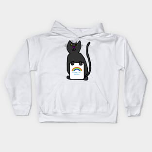 Cute Cat Essential Worker Rainbow Kids Hoodie